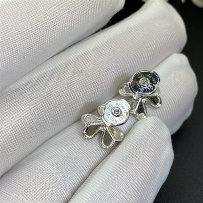 [Perla Lux]FRIVOLE MINI SILVER FLOWER EARRINGS