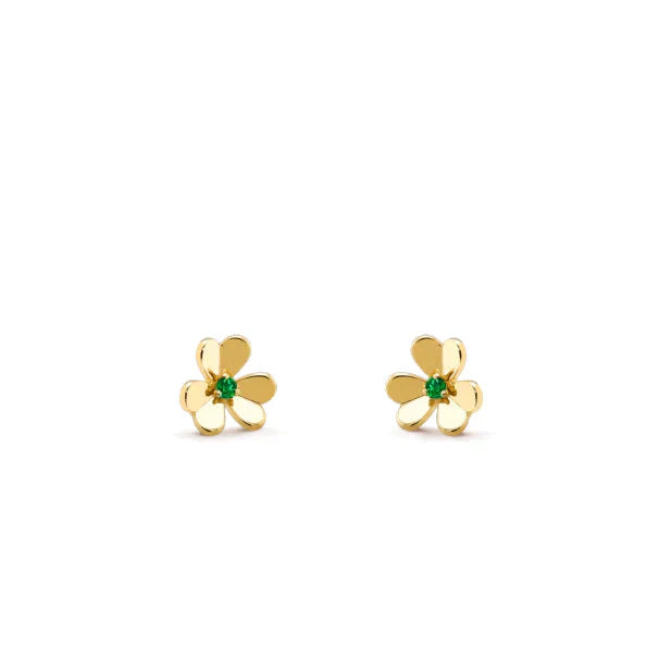 [Perla Lux]FRIVOLE  FLOWER MALACHITE EARRINGS