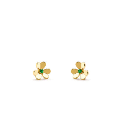[Perla Lux]FRIVOLE  FLOWER MALACHITE EARRINGS