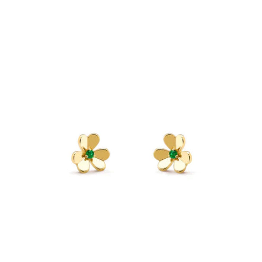 [Perla Lux]FRIVOLE  FLOWER MALACHITE EARRINGS