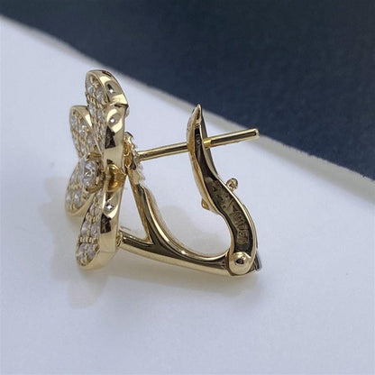 [Perla Lux]FRIVOLE GOLD FLOWER DIAMOND EARRINGS