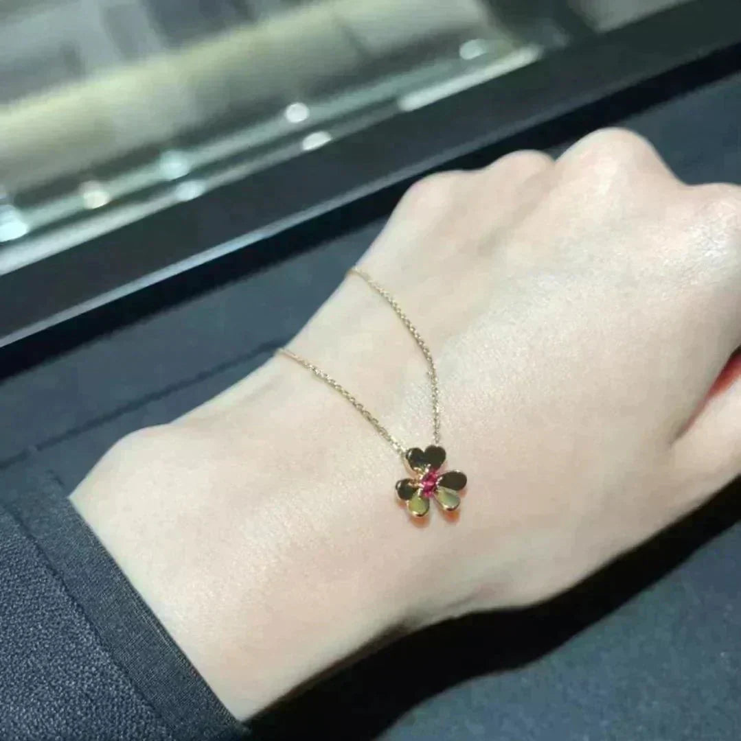 [Perla Lux]FRIVOLE GOLD FLOWER NECKLACE