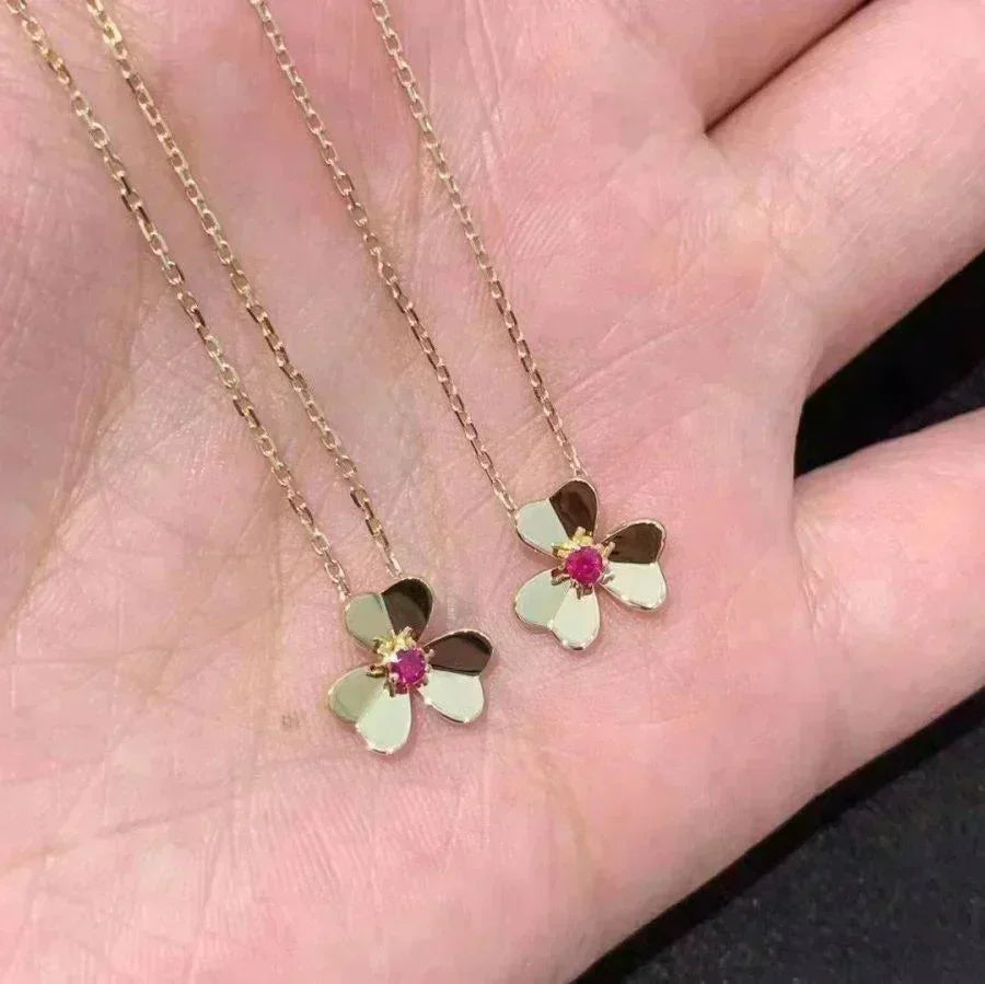 [Perla Lux]FRIVOLE GOLD FLOWER NECKLACE