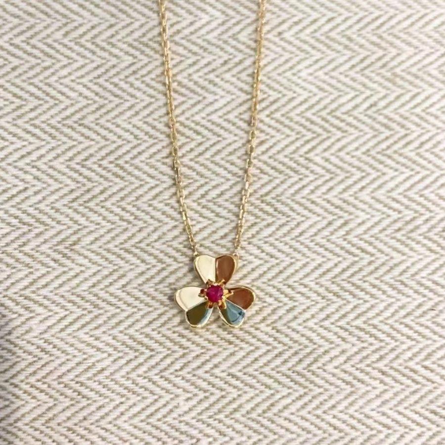 [Perla Lux]FRIVOLE GOLD FLOWER NECKLACE