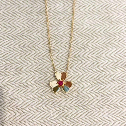 [Perla Lux]FRIVOLE GOLD FLOWER NECKLACE