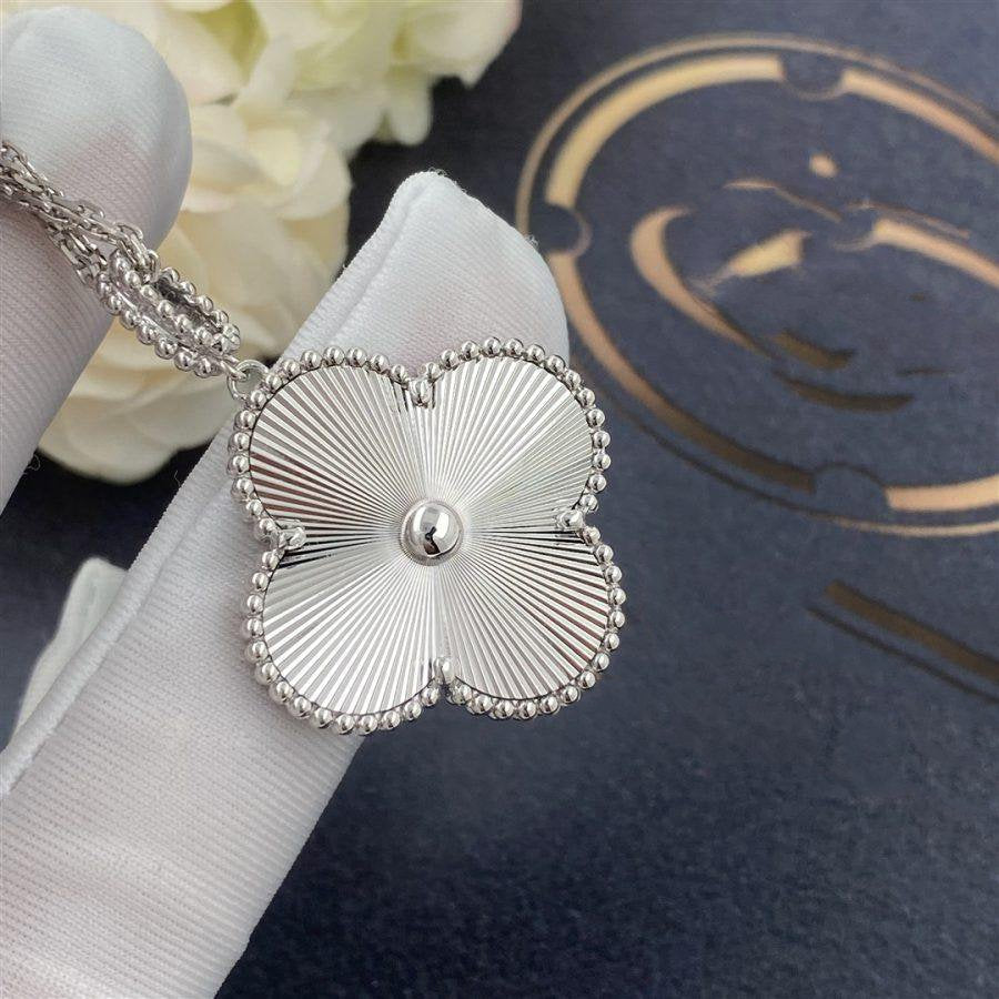 [Perla Lux]CLOVER 25MM SILVER BIG CLOVER NECKLACE