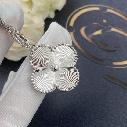 [Perla Lux]CLOVER 25MM SILVER BIG CLOVER NECKLACE