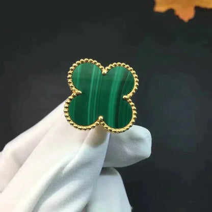 [Perla Lux]CLOVER MALACHITE RING