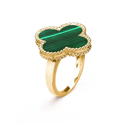 [Perla Lux]CLOVER MALACHITE RING