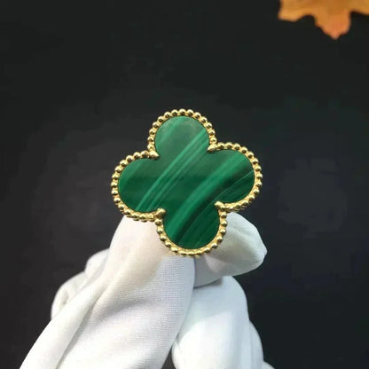 [Perla Lux]CLOVER MALACHITE RING