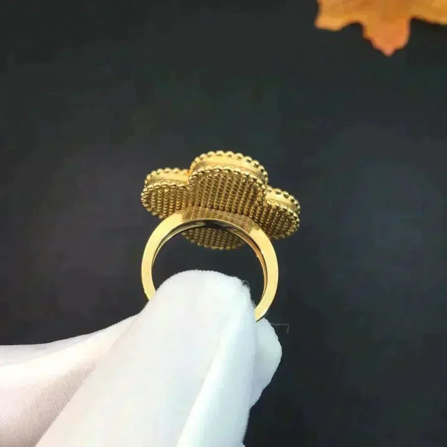 [Perla Lux]CLOVER MALACHITE RING