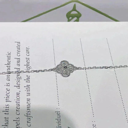 [Perla Lux]CLOVER  SINGLE FLOWER BRACELET SILVER