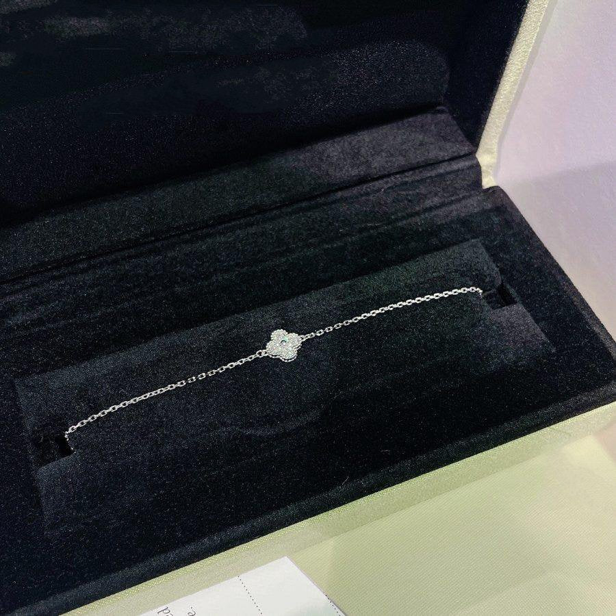 [Perla Lux]CLOVER  SINGLE FLOWER BRACELET SILVER