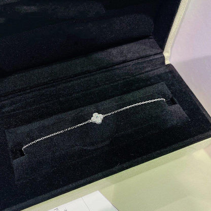 [Perla Lux]CLOVER  SINGLE FLOWER BRACELET SILVER