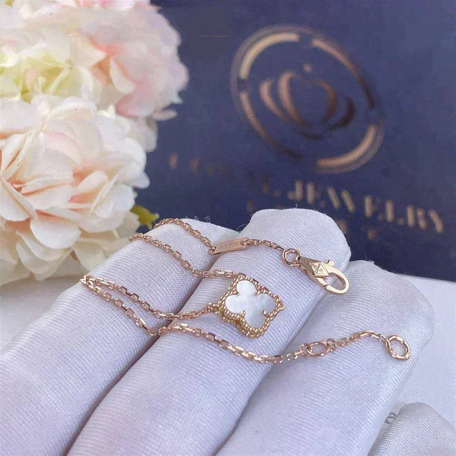 [Perla Lux]CLOVER WHITE MOP SINGLE FLOWER BRACELET