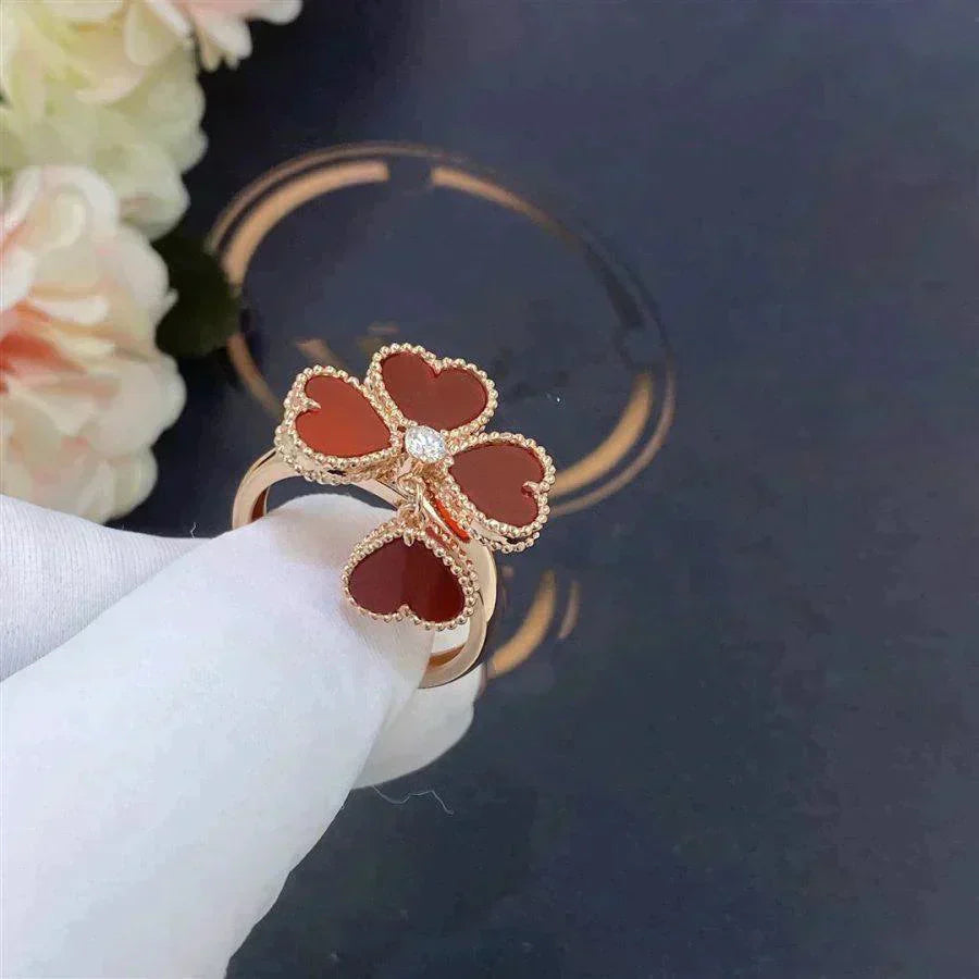 [Perla Lux]SWEET CLOVER CARNELIAN RING