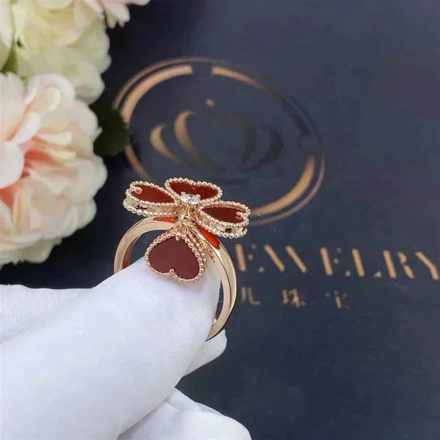 [Perla Lux]SWEET CLOVER CARNELIAN RING