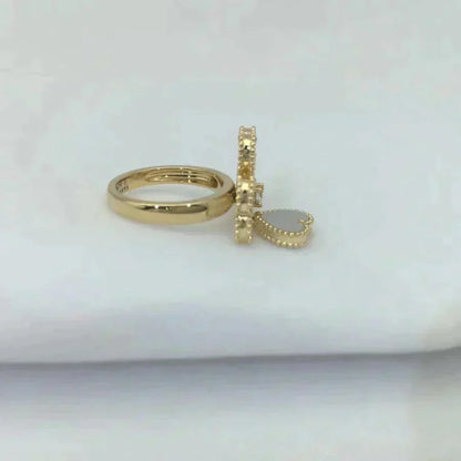 [Perla Lux]SWEET CLOVER WHITE MOP RING