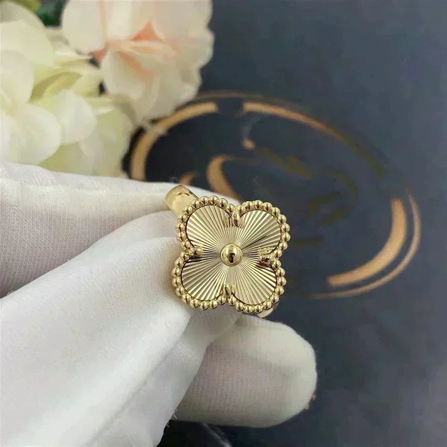 [Perla Lux]CLOVER GOLD RING