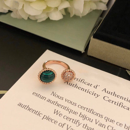 [Perla Lux]PERLEE COULEURS DIAMOND ROSE GOLD BETWEEN THE FINGER RING