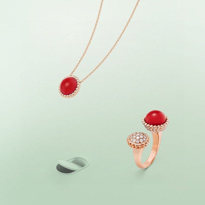 [Perla Lux]PERLEE COULEURS DIAMOND ROSE GOLD BETWEEN THE FINGER RING