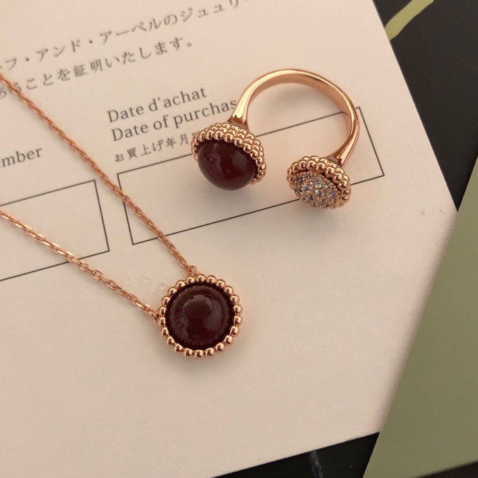 [Perla Lux]PERLEE COULEURS DIAMOND ROSE GOLD BETWEEN THE FINGER RING