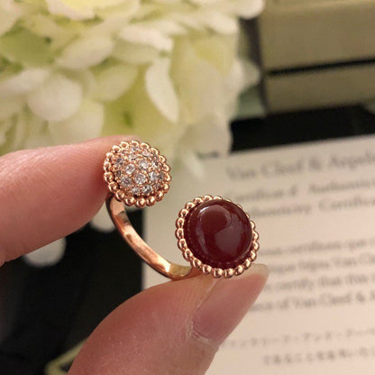 [Perla Lux]PERLEE COULEURS DIAMOND ROSE GOLD BETWEEN THE FINGER RING