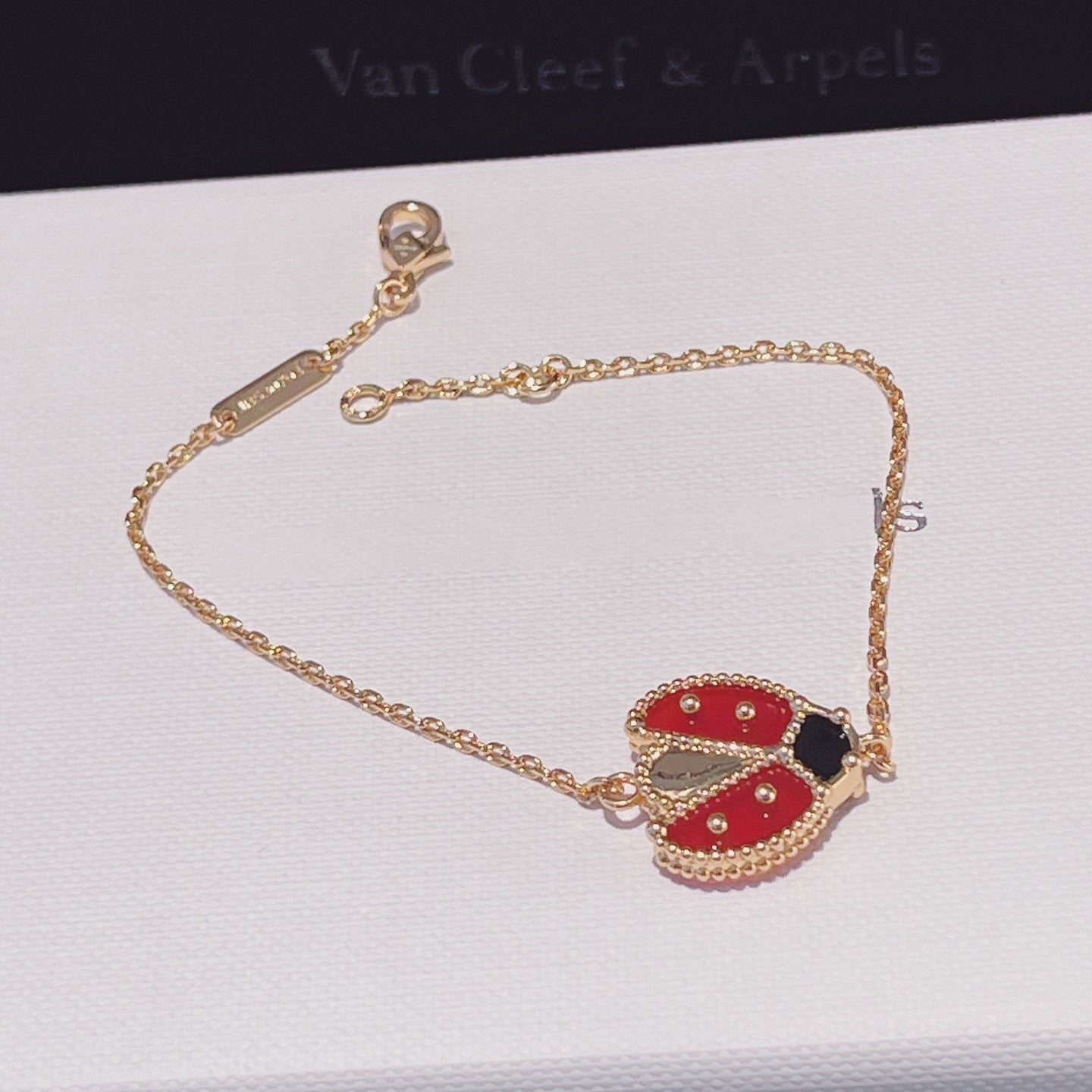 [Perla Lux]LUCKY SPRING 1 MOTIF PINK GOLD BRACELET