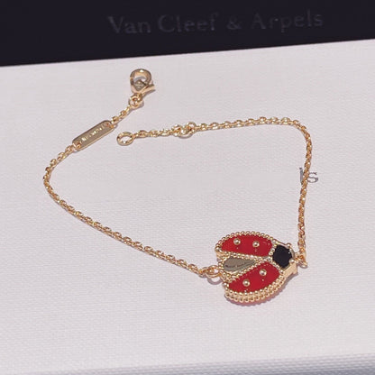 [Perla Lux]LUCKY SPRING 1 MOTIF PINK GOLD BRACELET