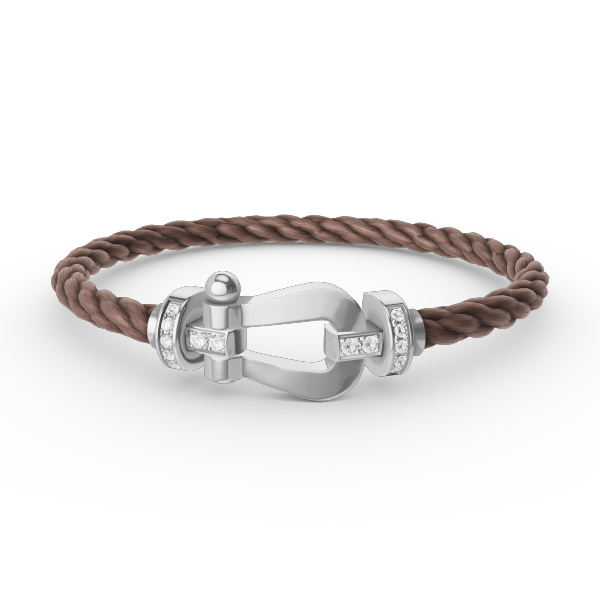 [Perla Lux]FORCE LARGE HORSESHOE HALF DIAMOND BRACELET SILVER