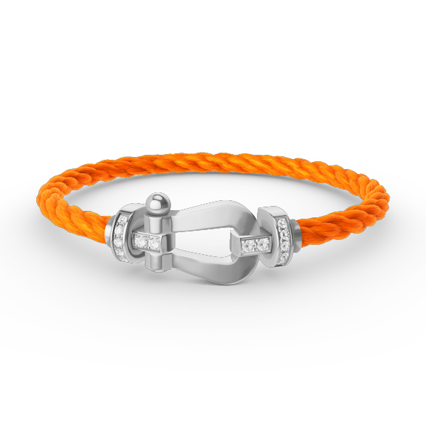 [Perla Lux]FORCE LARGE HORSESHOE HALF DIAMOND BRACELET SILVER