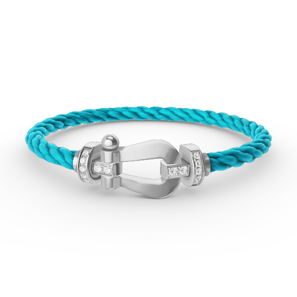 [Perla Lux]FORCE LARGE HORSESHOE HALF DIAMOND BRACELET SILVER
