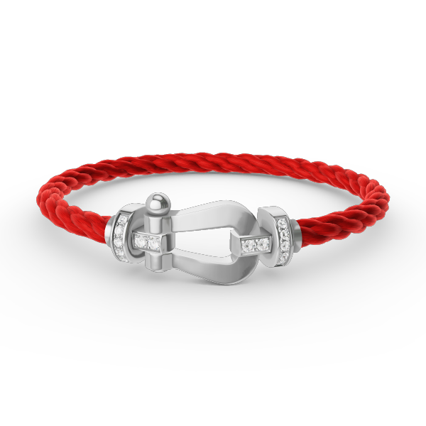 [Perla Lux]FORCE LARGE HORSESHOE HALF DIAMOND BRACELET SILVER