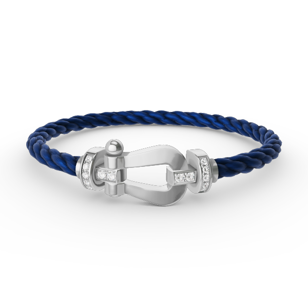 [Perla Lux]FORCE LARGE HORSESHOE HALF DIAMOND BRACELET SILVER