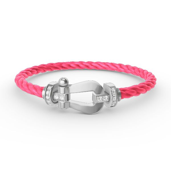 [Perla Lux]FORCE LARGE HORSESHOE HALF DIAMOND BRACELET SILVER