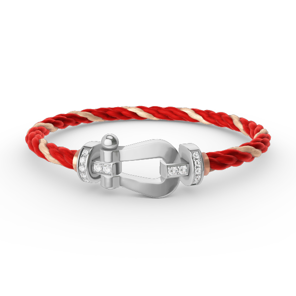 [Perla Lux]FORCE LARGE HORSESHOE HALF DIAMOND BRACELET SILVER