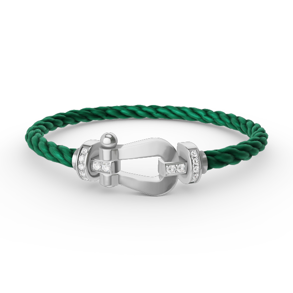 [Perla Lux]FORCE LARGE HORSESHOE HALF DIAMOND BRACELET SILVER