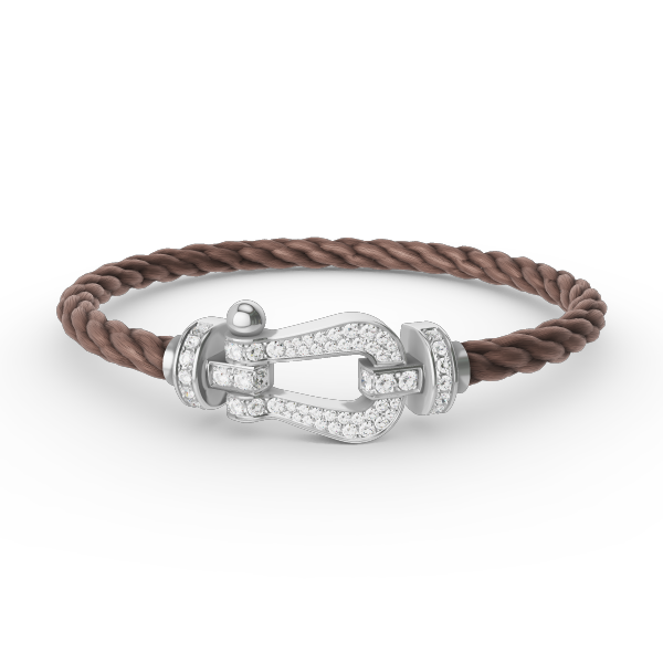 [Perla Lux]FORCE LARGE HORSESHOE FULL DIAMOND BRACELET SILVER