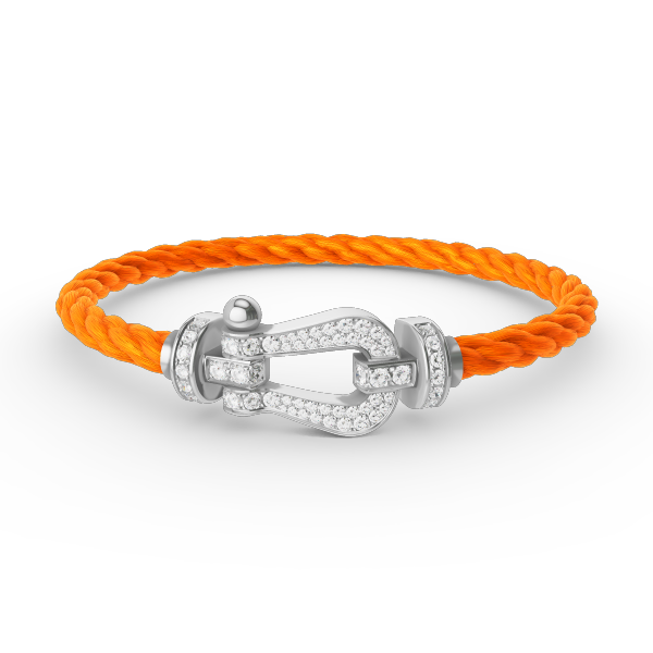 [Perla Lux]FORCE LARGE HORSESHOE FULL DIAMOND BRACELET SILVER