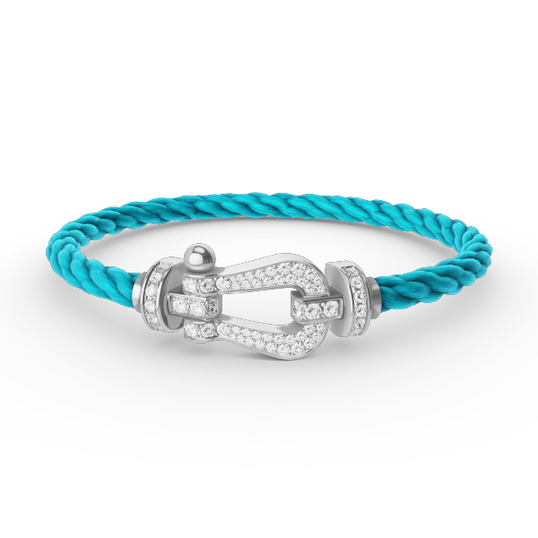 [Perla Lux]FORCE LARGE HORSESHOE FULL DIAMOND BRACELET SILVER