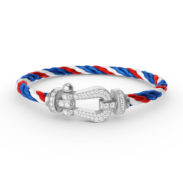 [Perla Lux]FORCE LARGE HORSESHOE FULL DIAMOND BRACELET SILVER