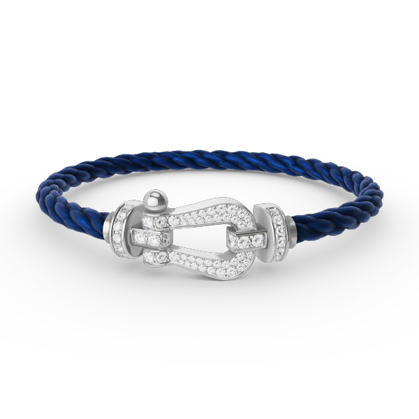 [Perla Lux]FORCE LARGE HORSESHOE FULL DIAMOND BRACELET SILVER