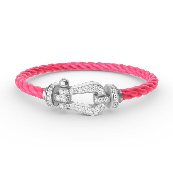 [Perla Lux]FORCE LARGE HORSESHOE FULL DIAMOND BRACELET SILVER