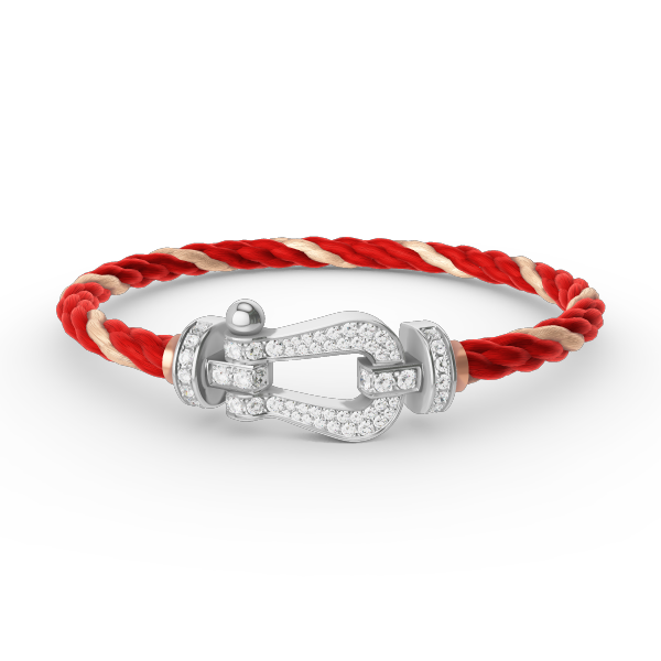 [Perla Lux]FORCE LARGE HORSESHOE FULL DIAMOND BRACELET SILVER