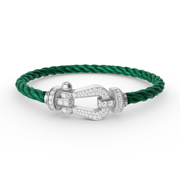 [Perla Lux]FORCE LARGE HORSESHOE FULL DIAMOND BRACELET SILVER