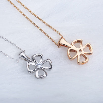 [Perla Lux]FIOREVER NECKLACE DIAMOND CENTER