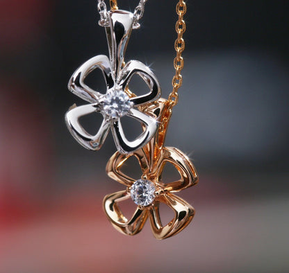 [Perla Lux]FIOREVER NECKLACE DIAMOND CENTER