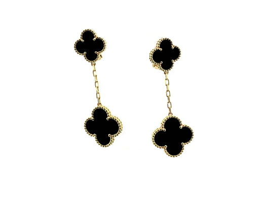 [Perla Lux]CLOVER 2 MOTIFS  EARRINGS (MULTIPLE CHOICESC
