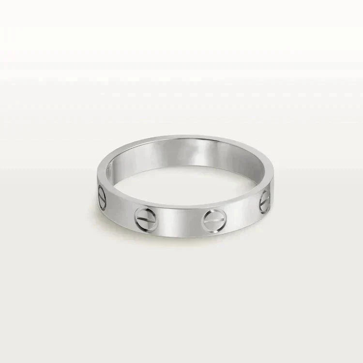 [Perla Lux]LOVE RING 4MM 1 DIAMOND SILVER