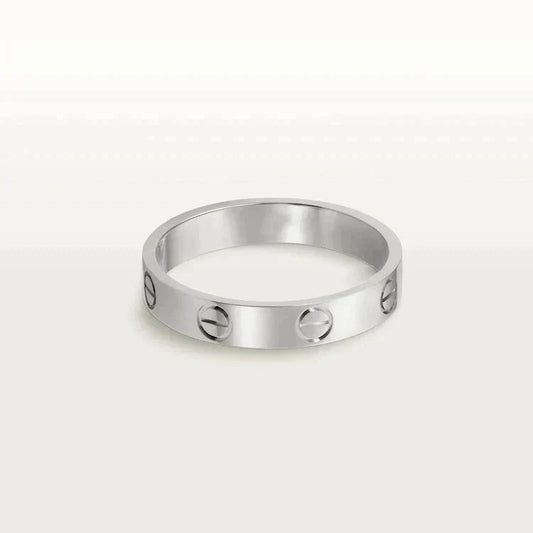 [Perla Lux]LOVE RING 4MM 1 DIAMOND SILVER